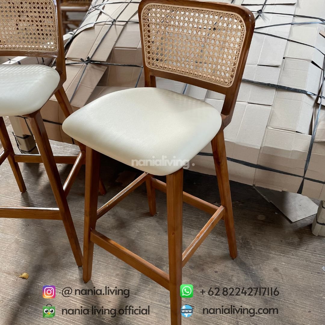 Rattan Combination Bar Stools 2 Rattan Combination Bar Stools