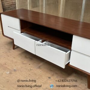 White Brown Retro Sideboard