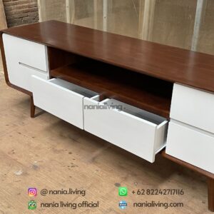 White Brown Retro Sideboard