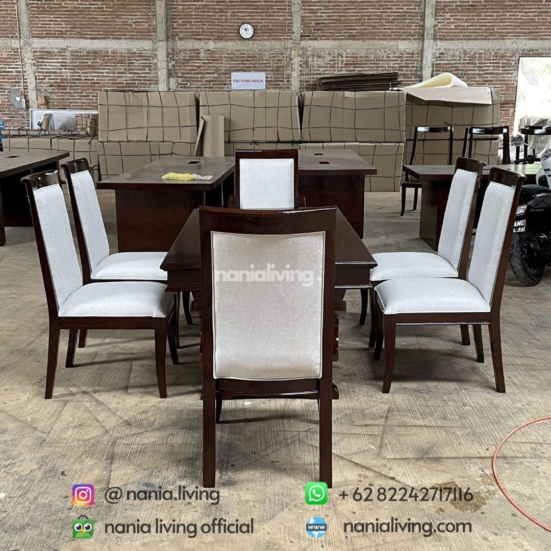 minimalist 6-seater teak dining table (4) minimalist 6-seater teak dining table