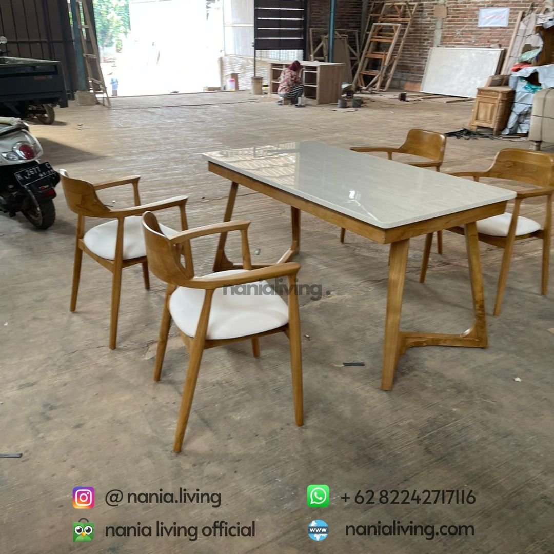 minimalist marble dining tables 4 side Minimalist Marble Dining Tables