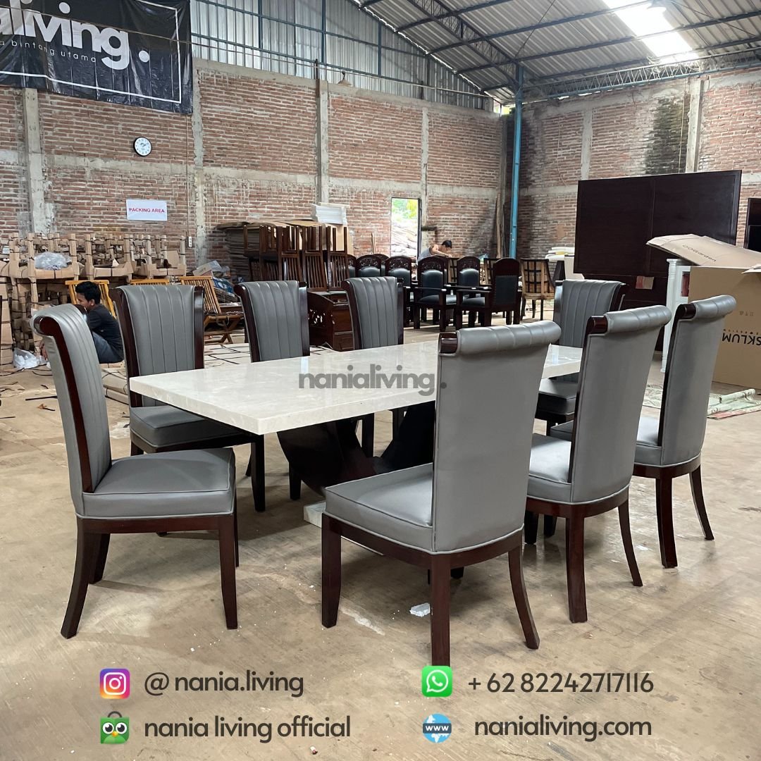 Great Marble Dining Table Set 4 nanialiving