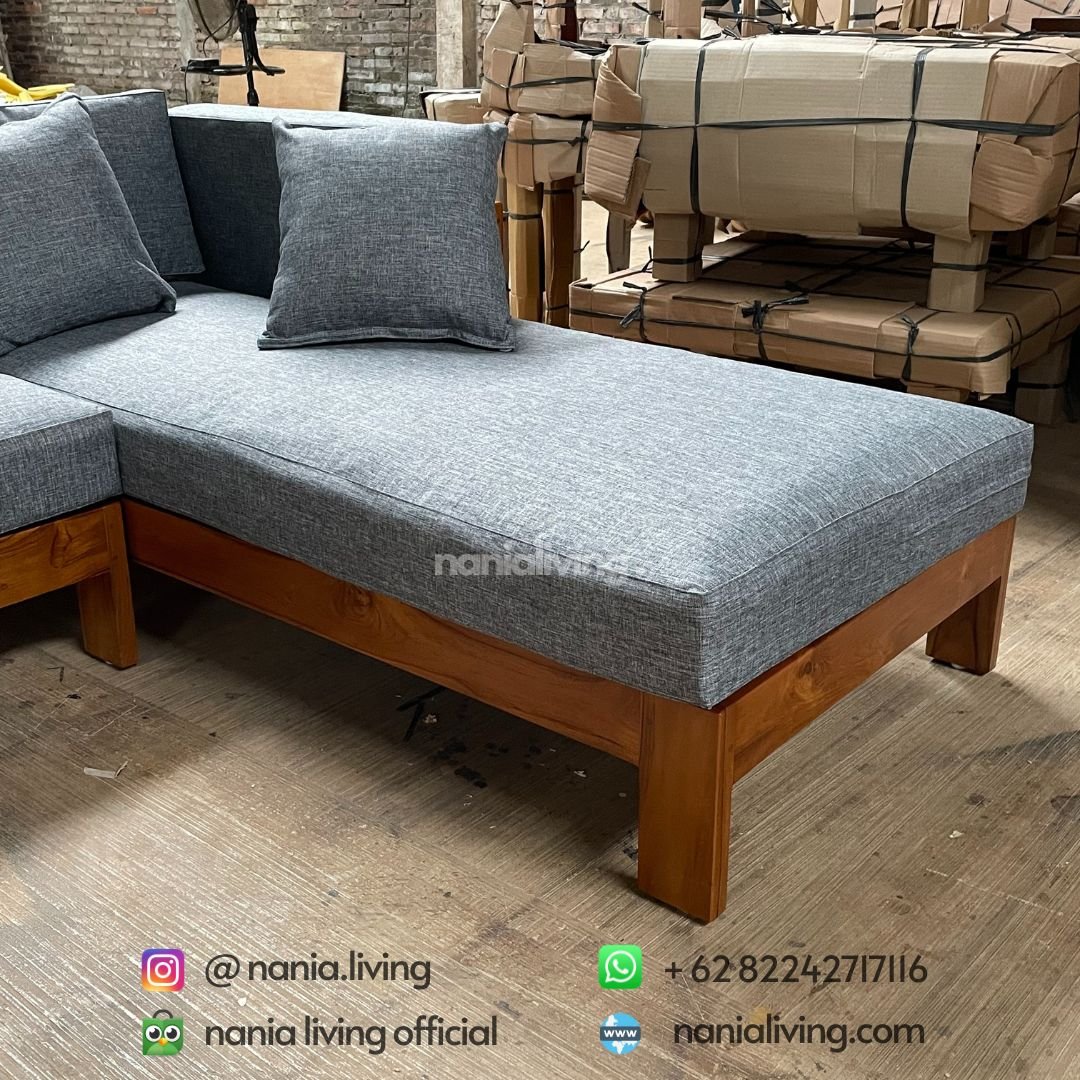 detail Minimalist Guest Sofa L-shaped