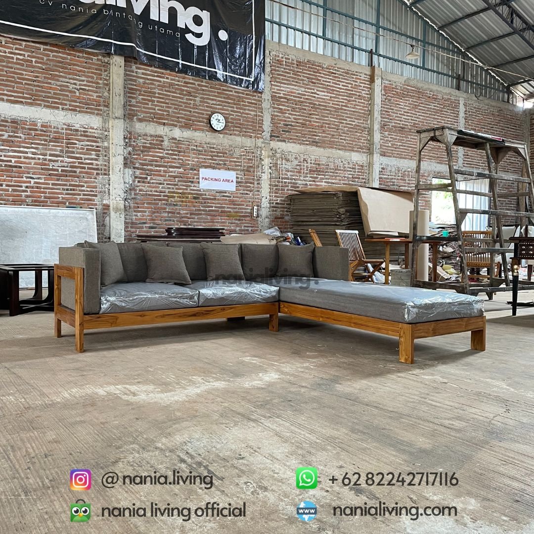 Outdoor L-shape Guest Sofa 9 cv nania bintang utama