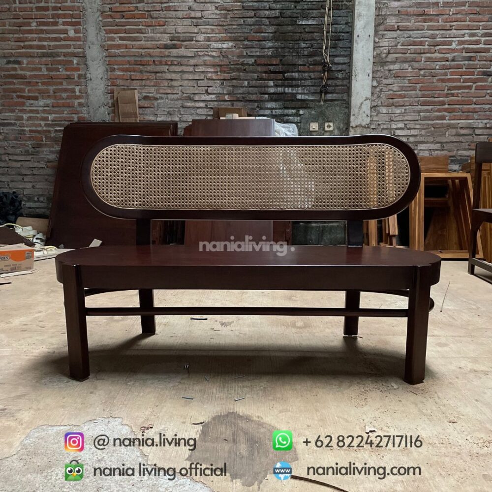 Rattan Combination Teak Seating Bench