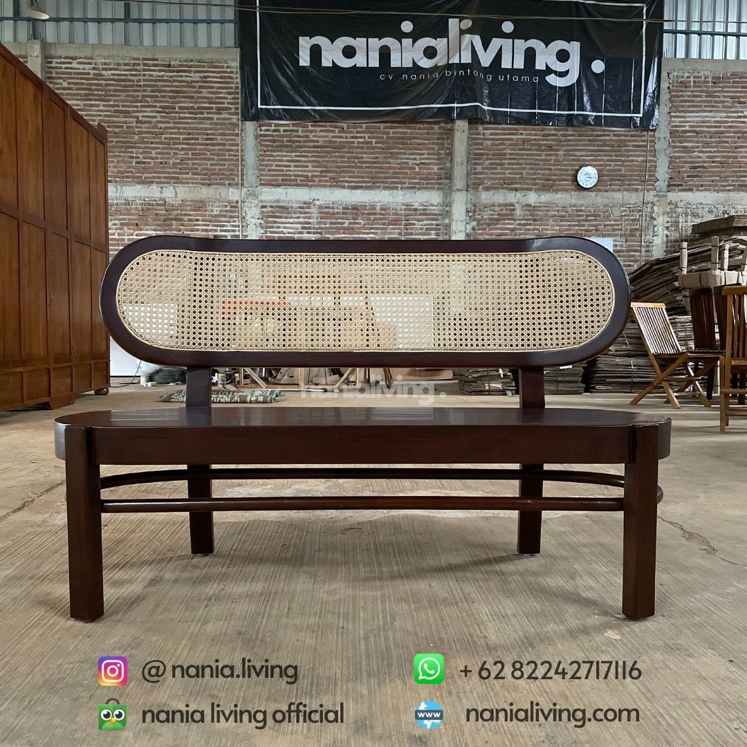 Rattan Combination Teak Seating Bench 4 cv nania bintang utama