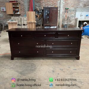 Classic Minimalist Teak Wood Sideboard