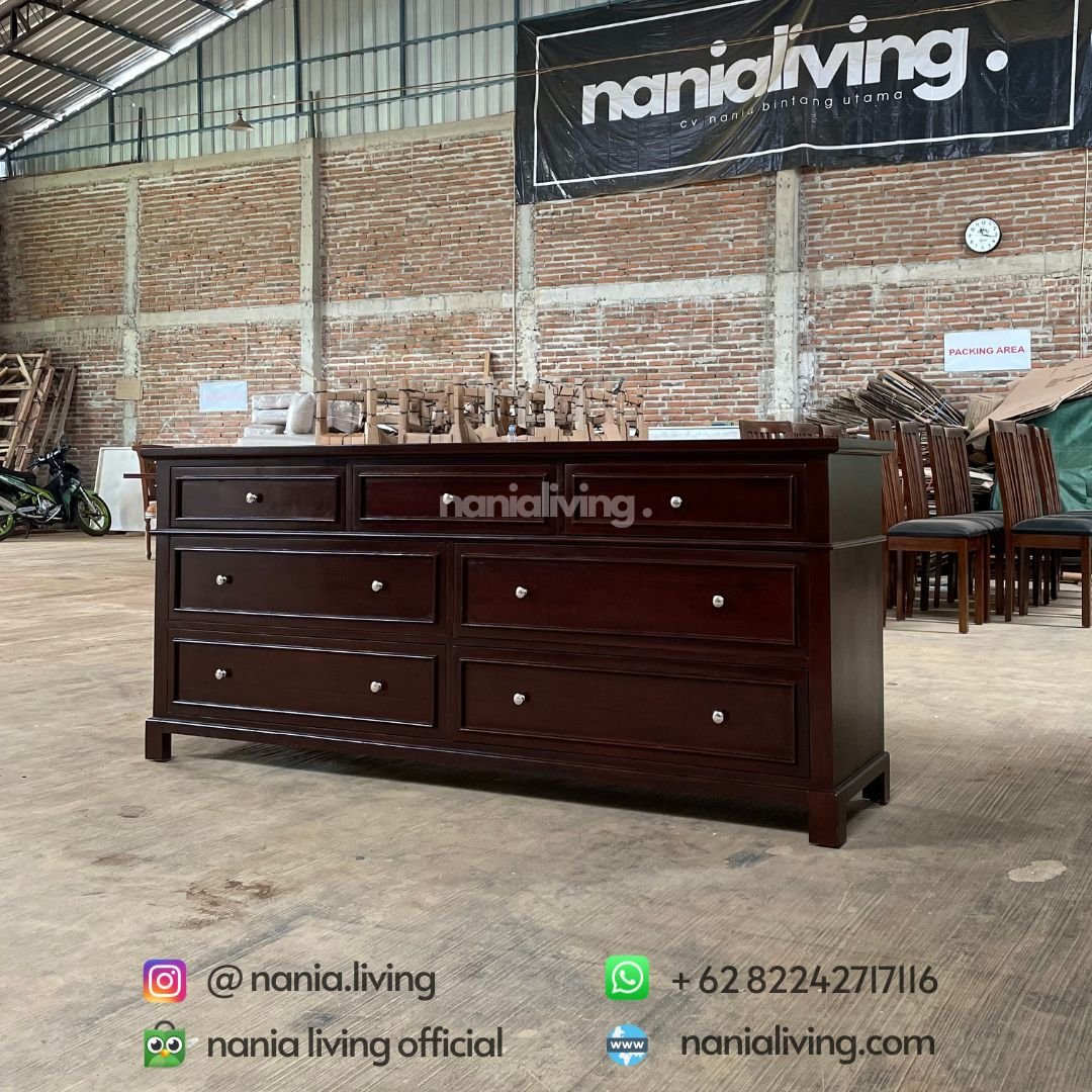 Classic Minimalist Teak Wood Sideboard 5 cv nania bintang utama