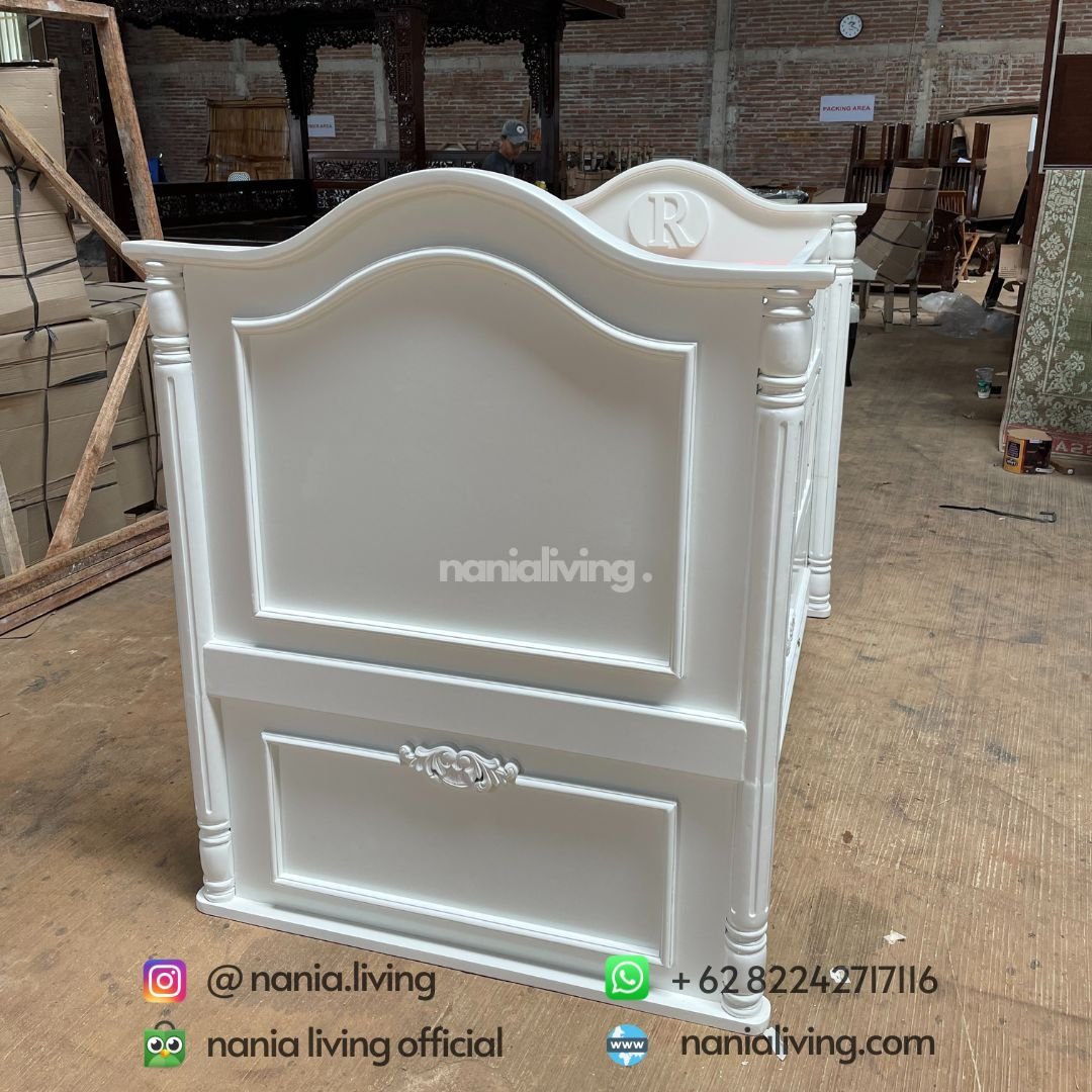 side Duco White Minimalist Baby Bed