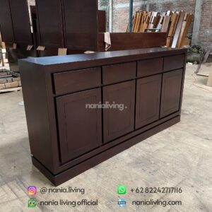 side Minimalist Teak Wood Modern Sideboard