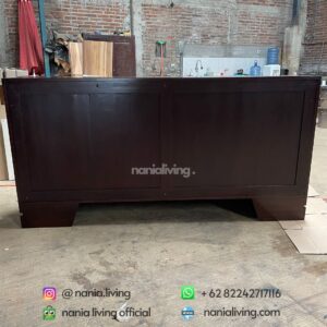 back Minimalist Teak Wood Modern Sideboard