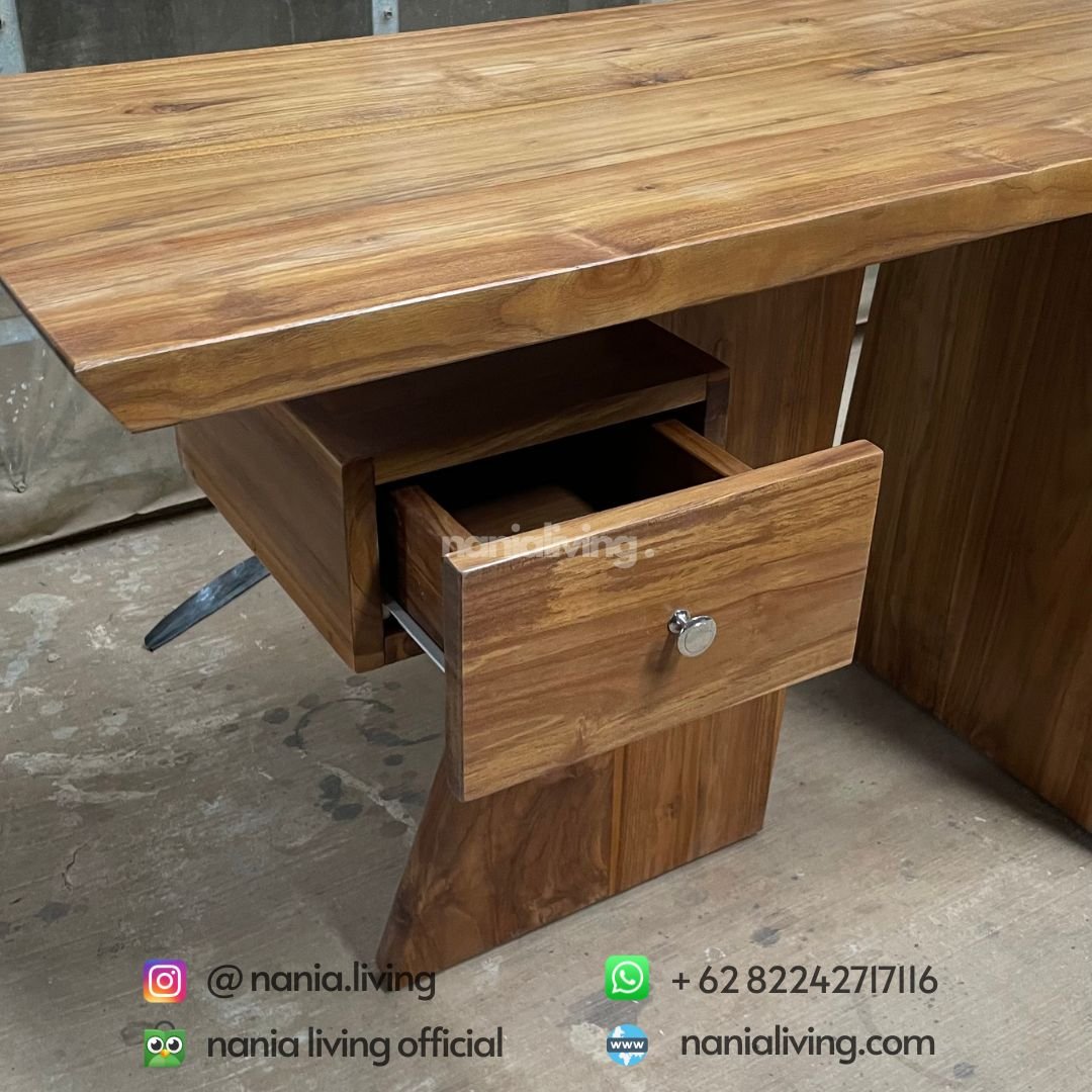 Trembesi Wood Study Table 3 detail Trembesi Wood Study Table