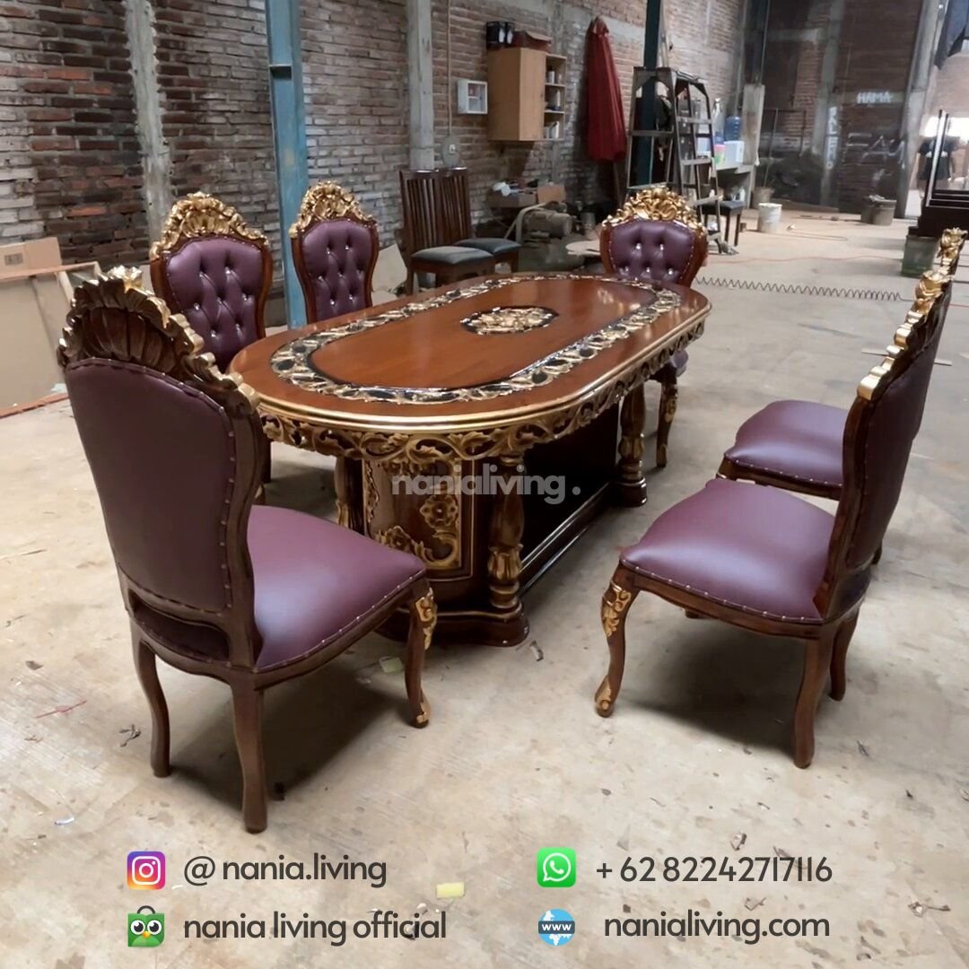 classic salina dining table set 3 cv nania bintang utama