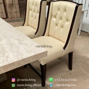 chair Elegant Luxurious Marble Dining Table Set