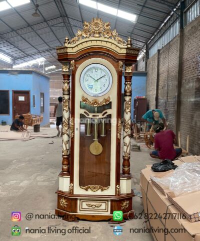 Classic Teak Clock Cabinet