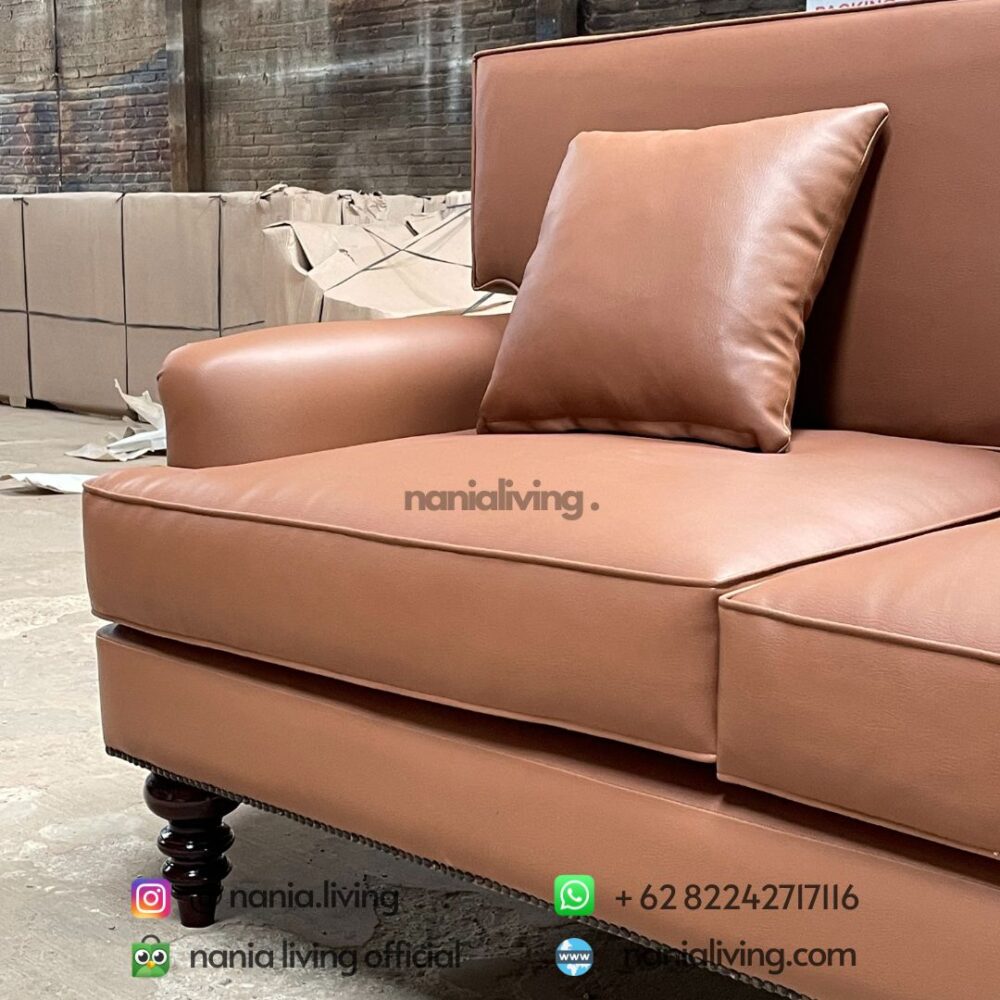 detail Synthetic Leather Luxury Guest Sofa