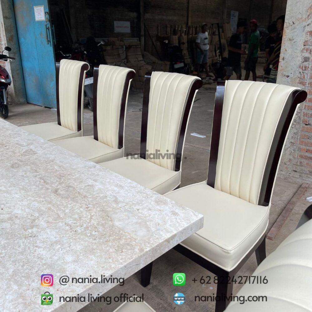 Marble Dining Table With Ten Chairs