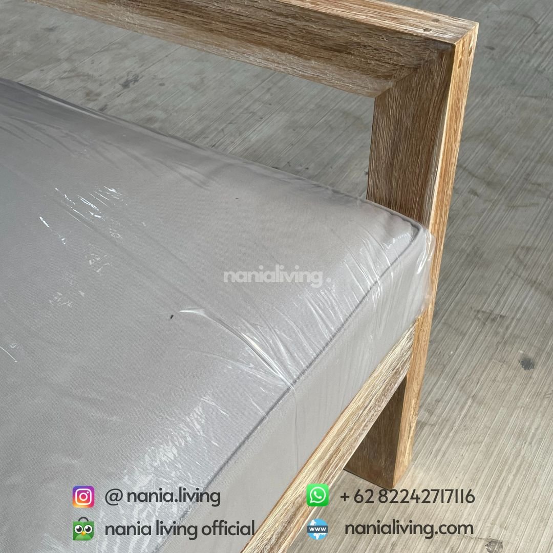 Rustic Teak Guest Sofa 3 cushion Rustic Teak Guest Sofa