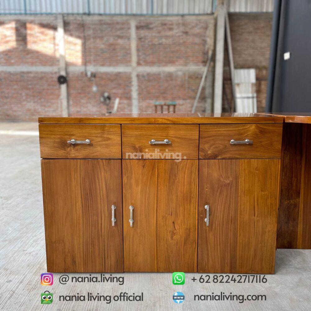Teak Study Workbench L Shape