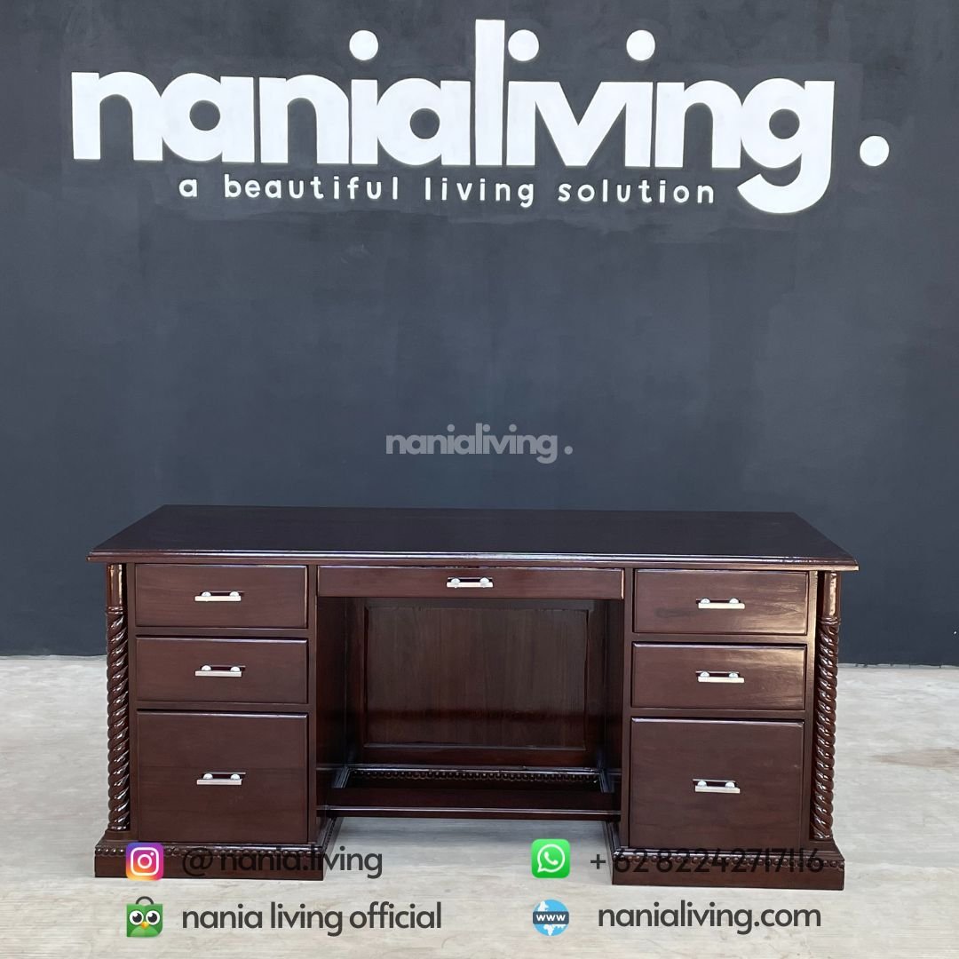 minimalist teak workbench 5 cv nania bintang utama