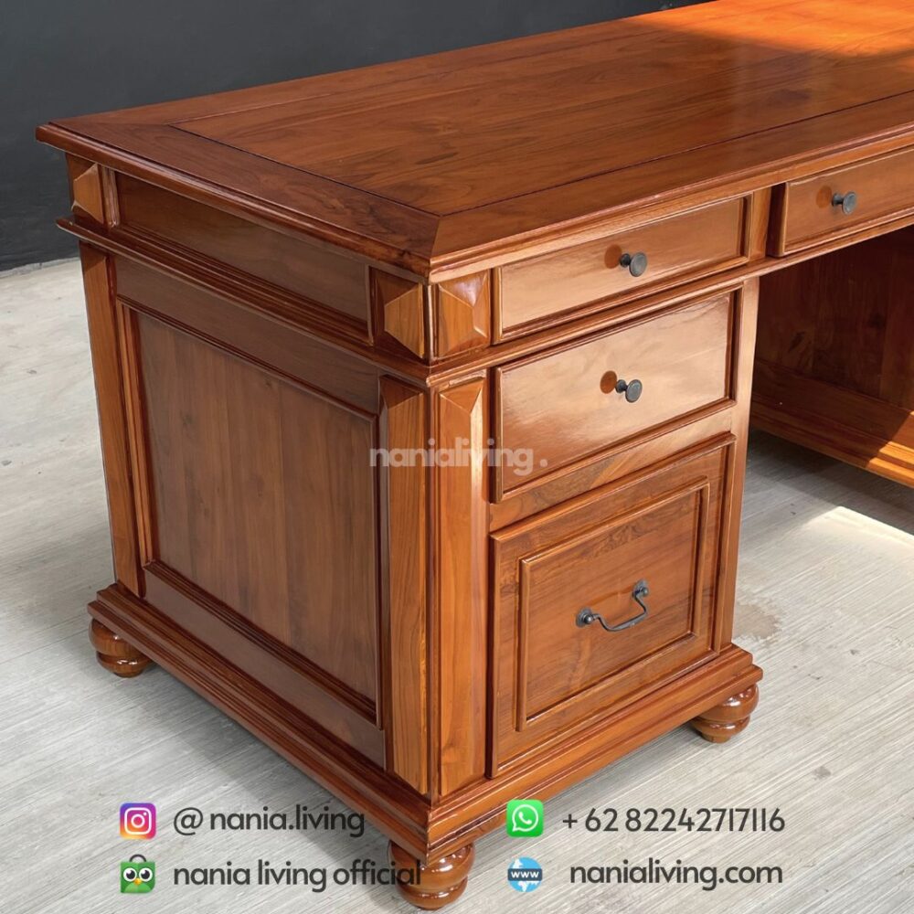 Classic Teak Office Workspace