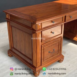 Classic Teak Office Workspace