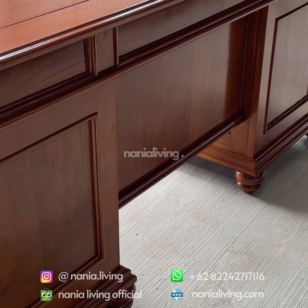 Classic Teak Office Workspacev 6 back Classic Teak Office Workspace