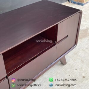 detail Minimalist Teak Retro Petite Tv Table