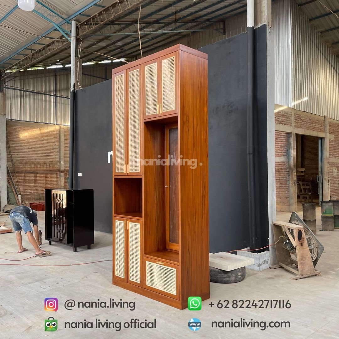 Rattan Combination Multipurpose Cabinet