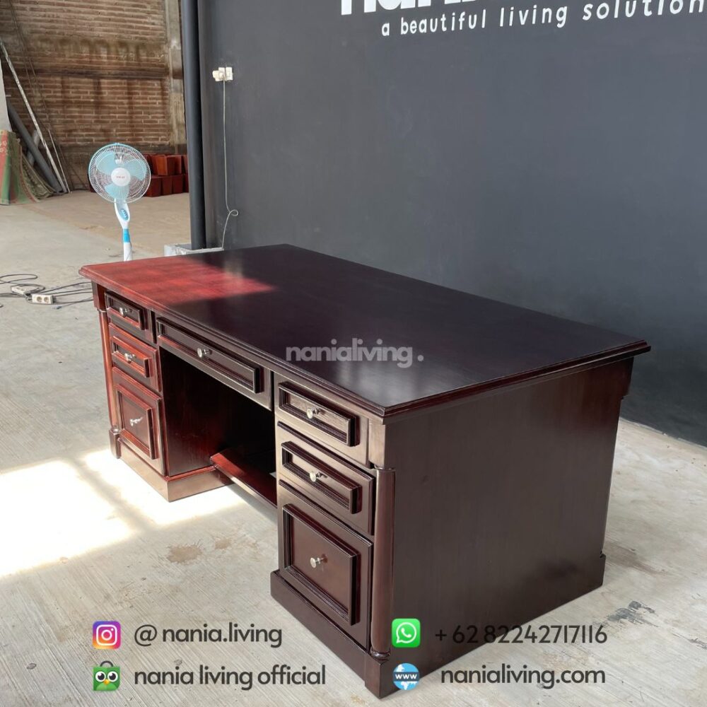 Teak Director's Office Desk