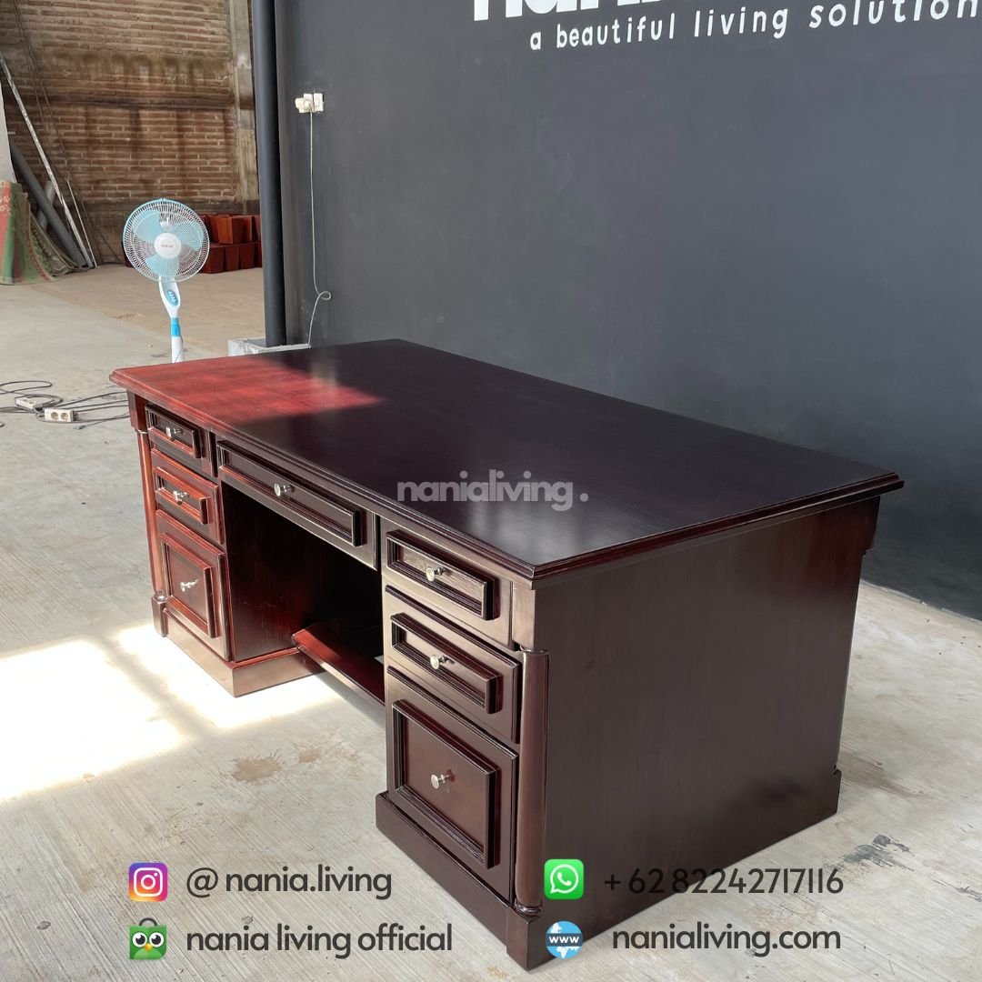 Teak Director's Office Desk 2 Teak Director's Office Desk