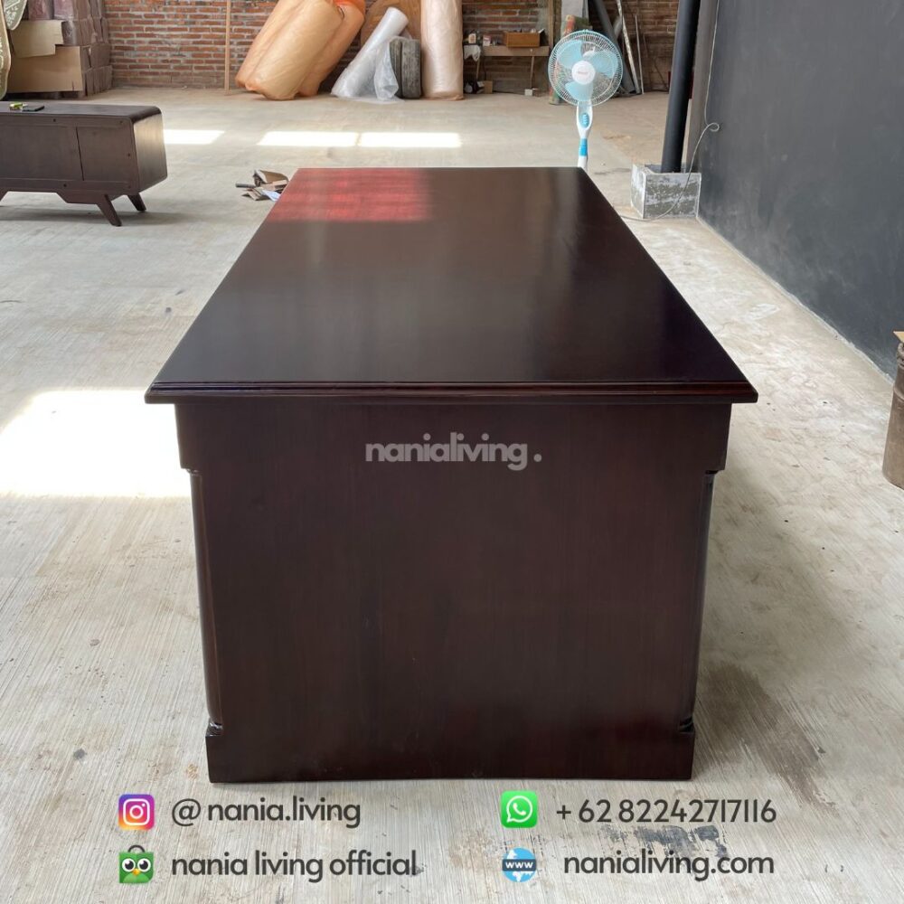 side Teak Director's Office Desk