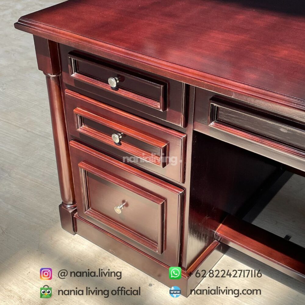 drawer Teak Director's Office Desk