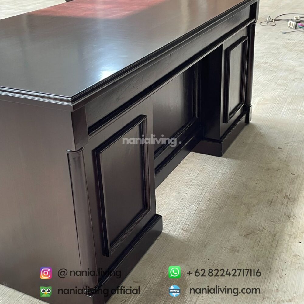 back Teak Director's Office Desk