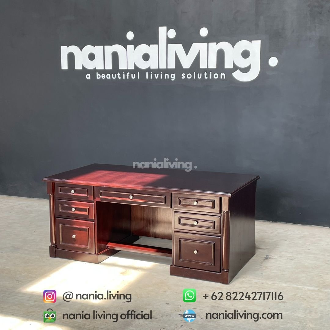 Teak Director's Office Desk 6 cv nania bintang utama