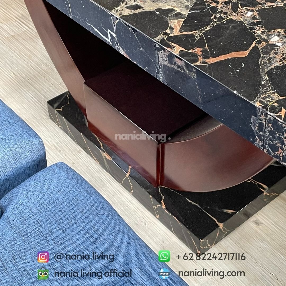 Eight-seater Portoro Marble Dining Table Set 3 detail Eight-seater Portoro Marble Dining Table Set