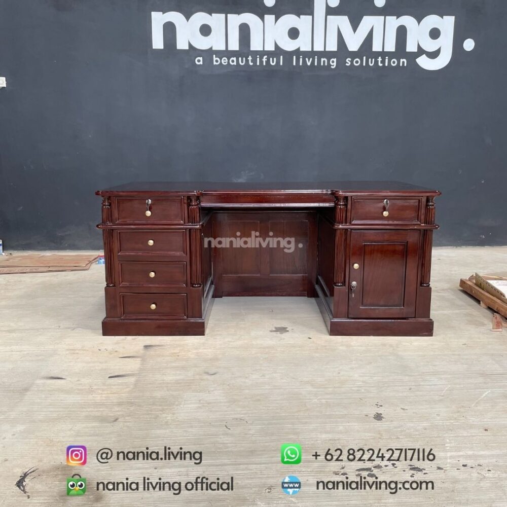 Modern Director's Desk In Teak