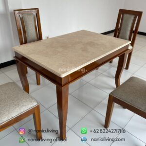 detail Simple 4-seater Minimalist Marble Dining Table