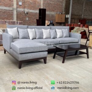 side Elegant Guest Sofa Set With Table