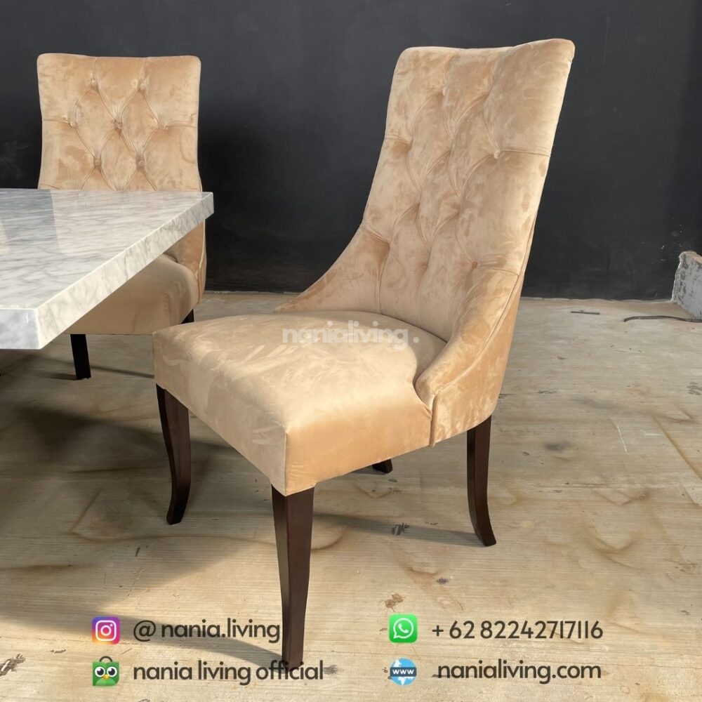 chair Luxurious Marble Dining Table Set