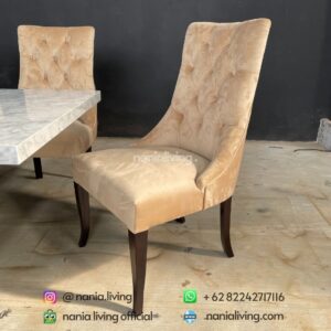chair Luxurious Marble Dining Table Set