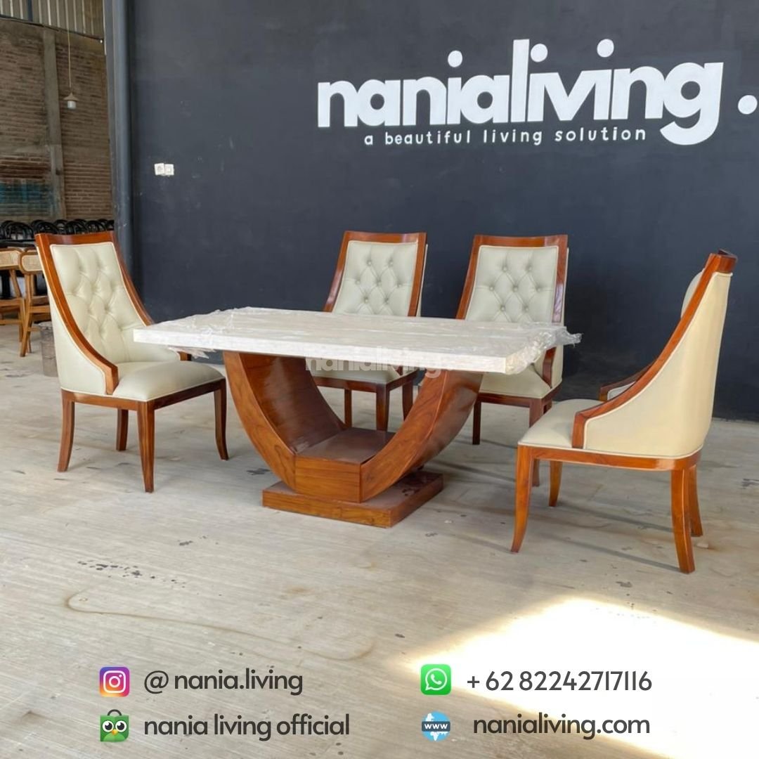 Carara Marble Dining Table With 4 Elegant Chairs 2 Carara Marble Dining Table With 4 Elegant Chairs