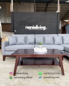table Minimalist Elegant Grey Guest Sofa Set