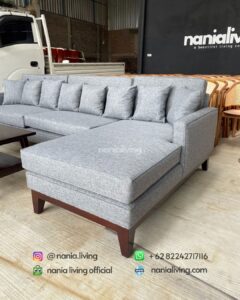 sofa Minimalist Elegant Grey Guest Sofa Set