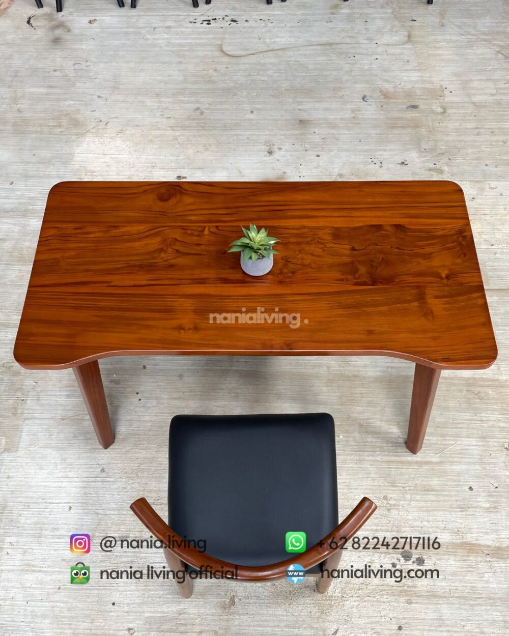 up Study Table Set With Teak Chairs