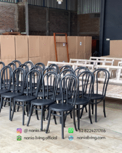 side Teak Balloon Dining Chair