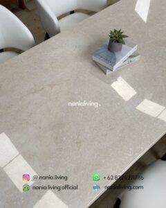 marble Modern Marble Dining Table With 6 Modern Dining Chairs