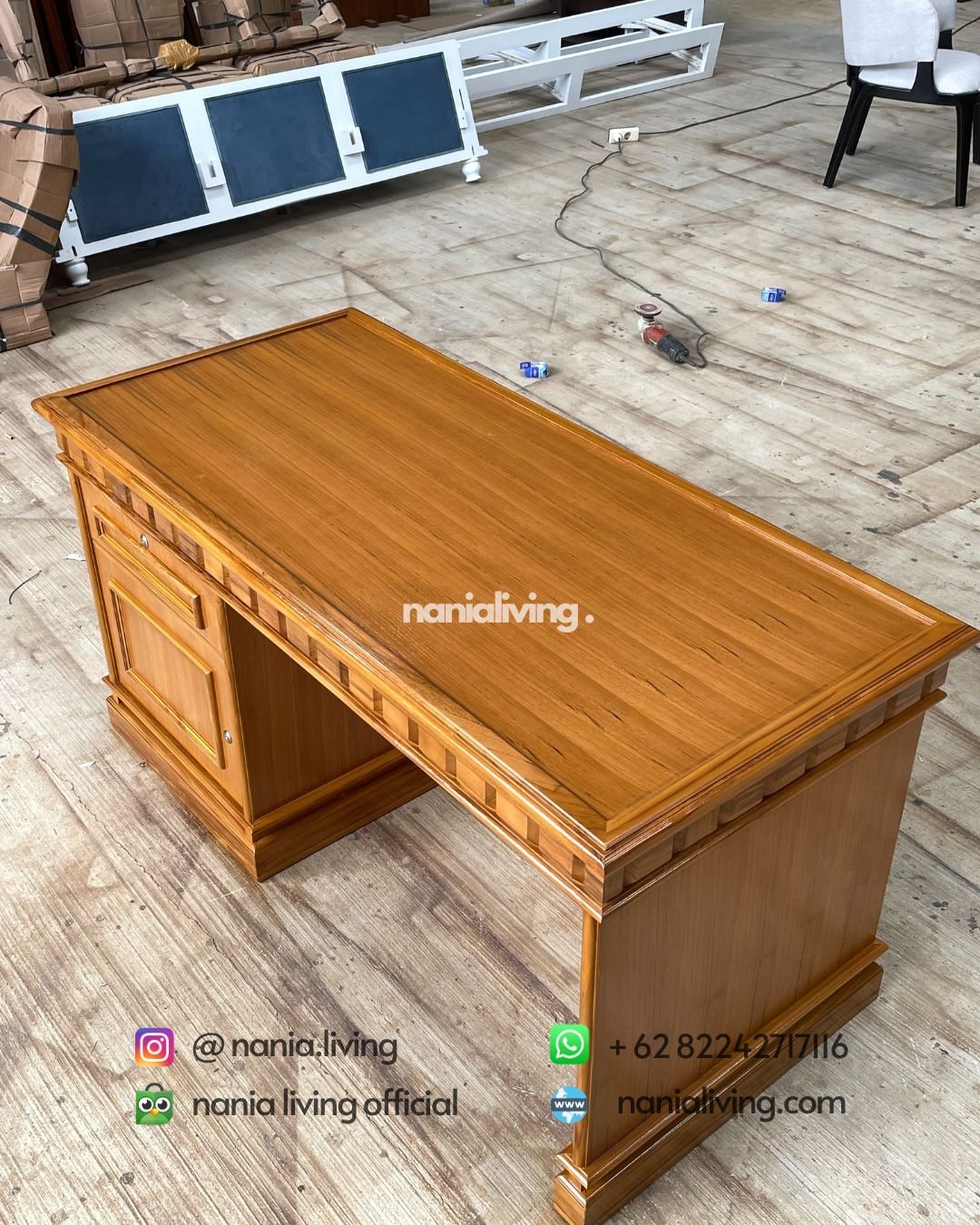 top Minimalist Teak Office Desk And Study Desk