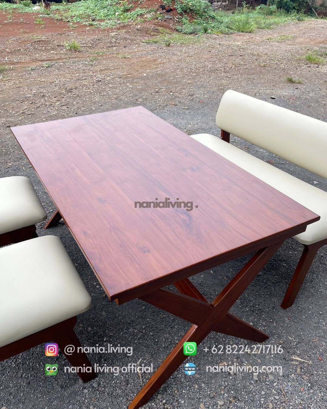 table Outdoor Teak Dining Table With Chairs And Benches