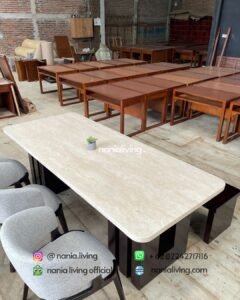 table Stella Dining Table Set With Three Chairs And Bench